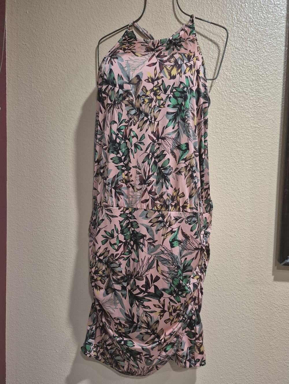 Athleta Peach and Green Tropical Swim Dress